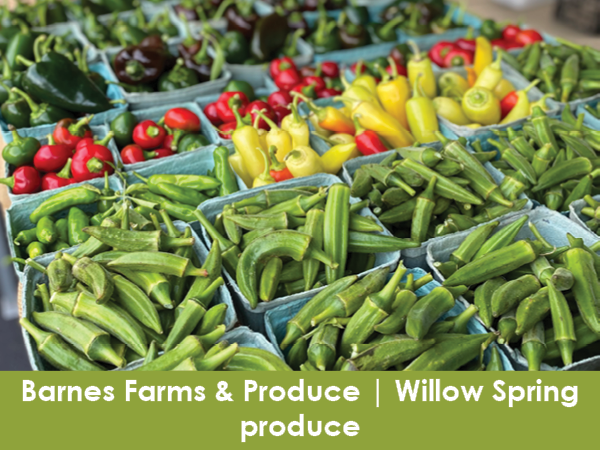 Barnes Farms & Produce, Willow Spring, produce