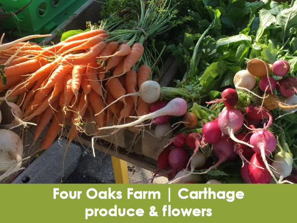 Four Oaks Farm, Carthage, produce & flowers