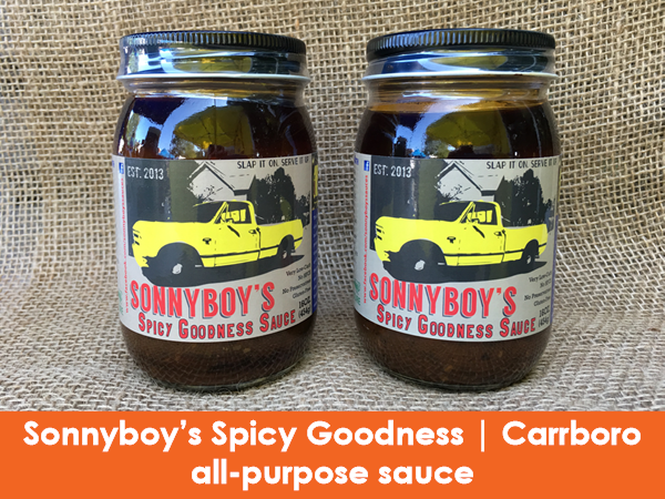 Sonnyboy's Spicy Goodness Sauce, Carrboro, all-purpose sauce