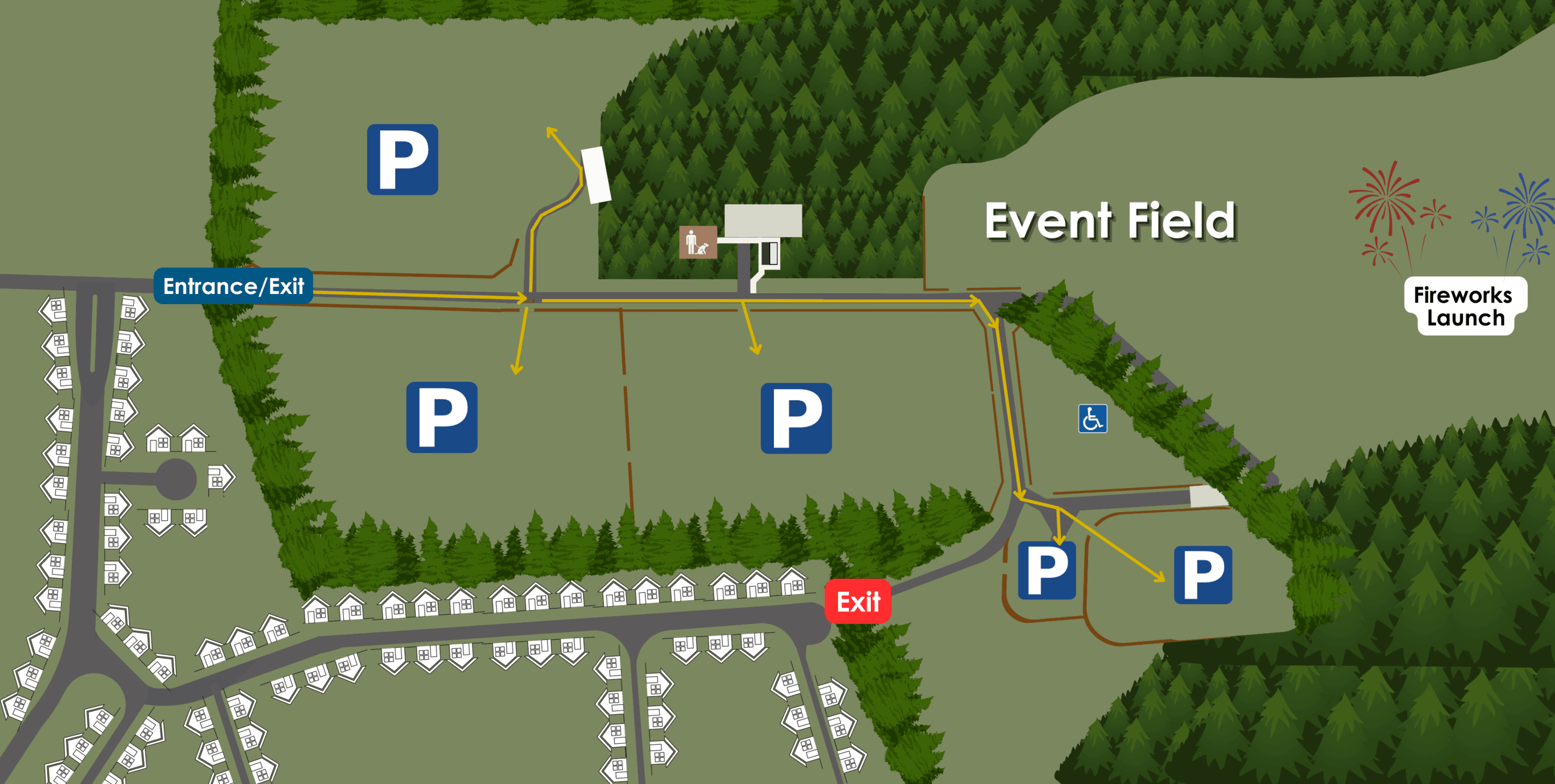 Sugg July 5 Parking Map