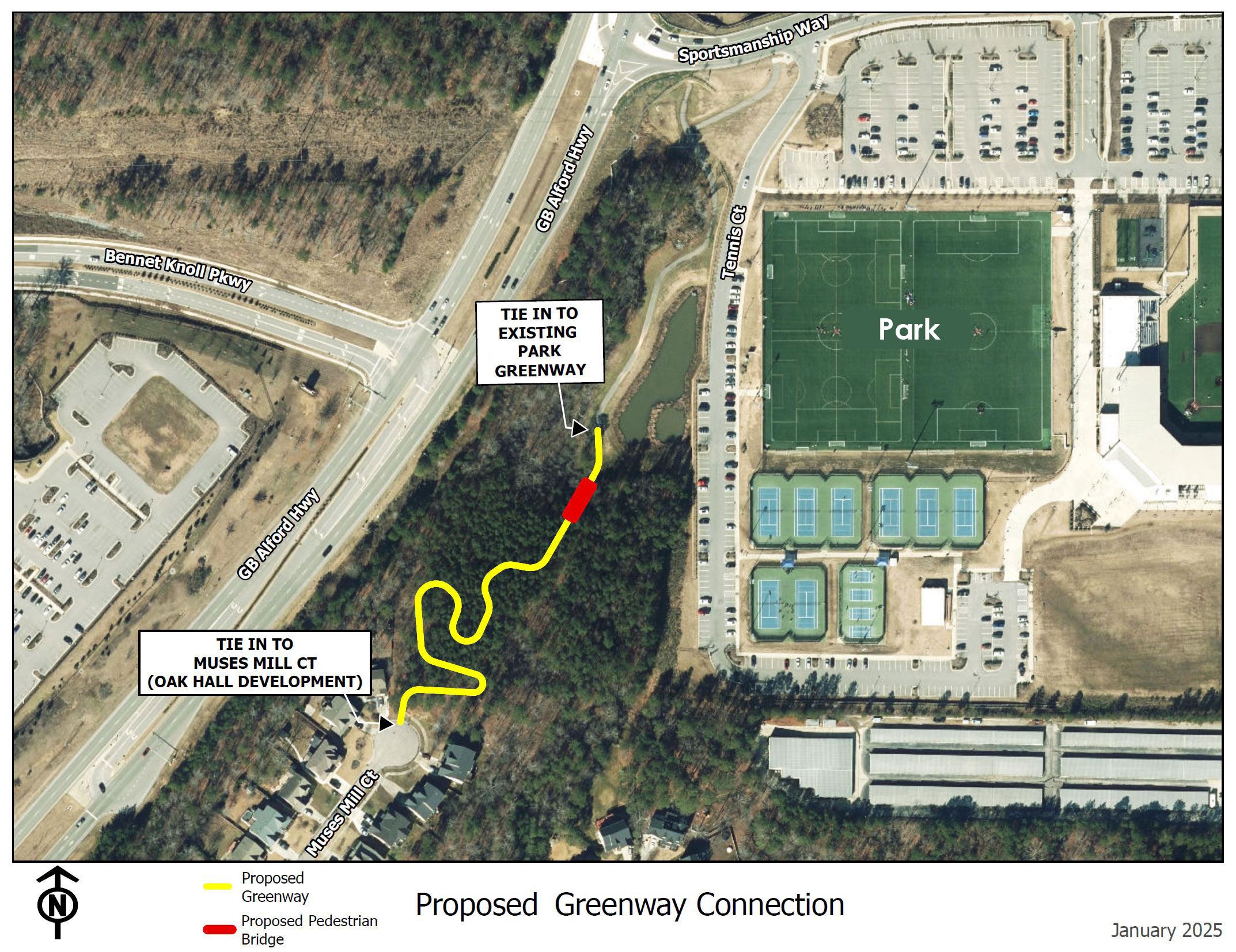 North Main Athletic Complex-Oak Hall Greenway