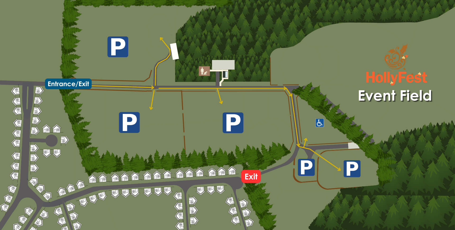 HollyFest 2025 Parking Map